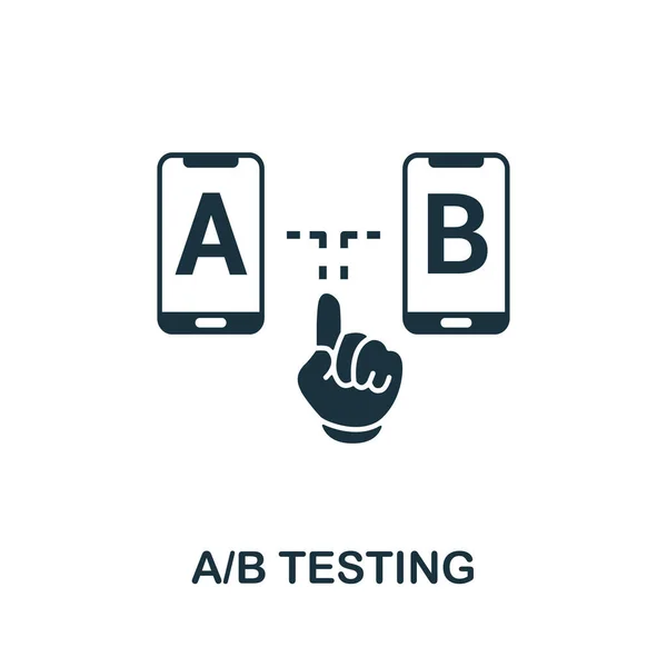 Ikona B Testování. Jednoduchý prvek z kolekce vývoje aplikací. Vyplněná A B Testovací ikona pro šablony, infografiku a další — Stockový vektor