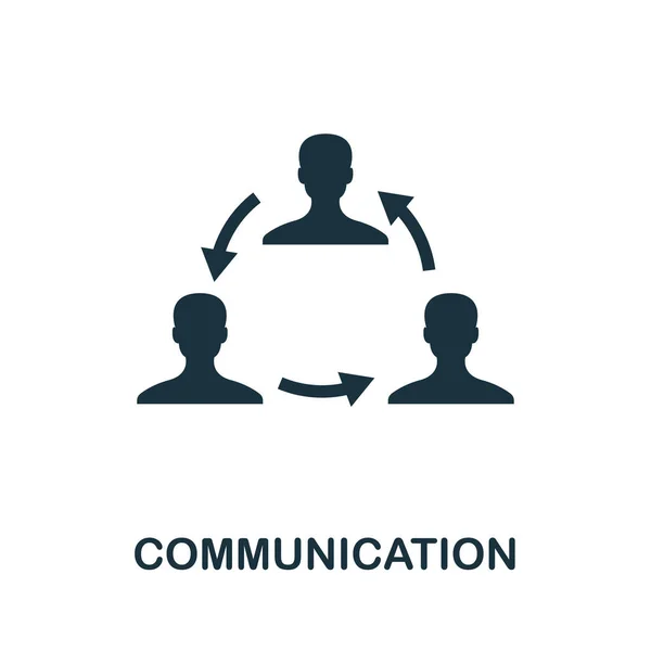 Icono de comunicación. Elemento simple de la colección de habilidades para la vida. Icono de comunicación rellenado para plantillas, infografías y más — Vector de stock