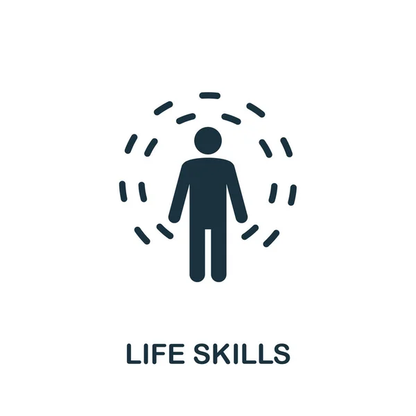 Een icoon van Life Skills. Simpel creatief element. Gevulde Life Skills icoon voor sjablonen, infographics en meer — Stockvector