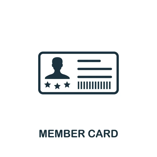 Member Card icon. Simple element from loyalty program collection. Filled Member Card icon for templates, infographics and more — Stock Vector