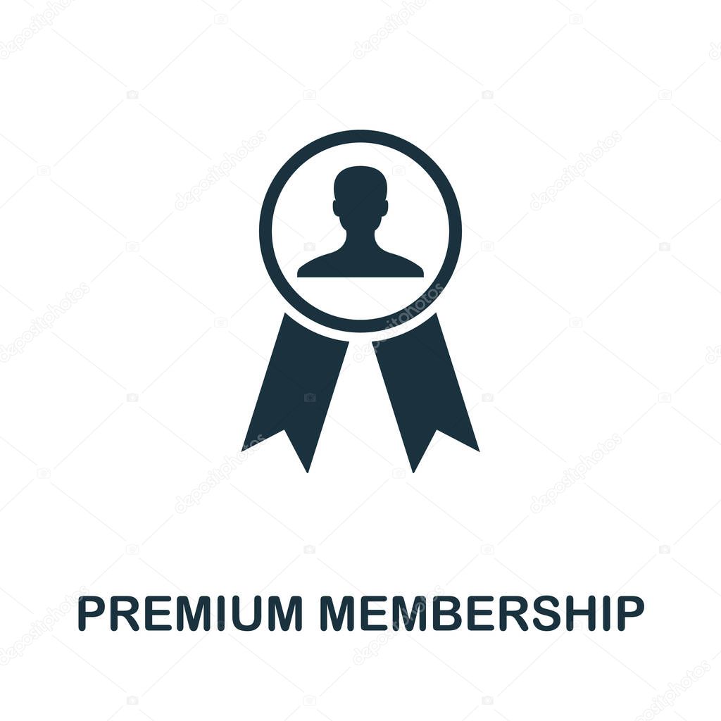Premium Membership icon. Creative element sign from loyalty program collection. Monochrome Premium Membership icon for templates, infographics and more.