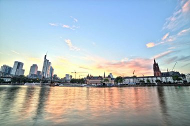 Frankfurt am Main şehir Cityscape