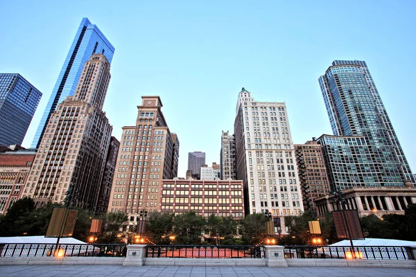 Chicago Panorama Pohled Parku Millenium — Stock fotografie