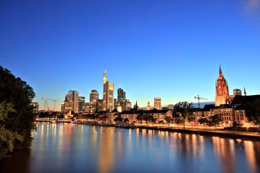 Frankfurt am Main şehir Cityscape