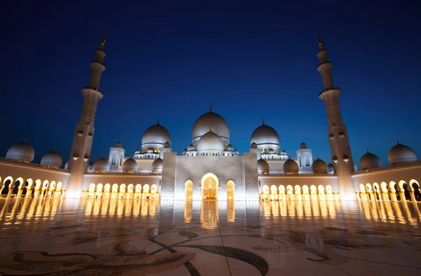 Grande Mosquée Cheikh Zayed Abu Dhabi Crépuscule — Photo