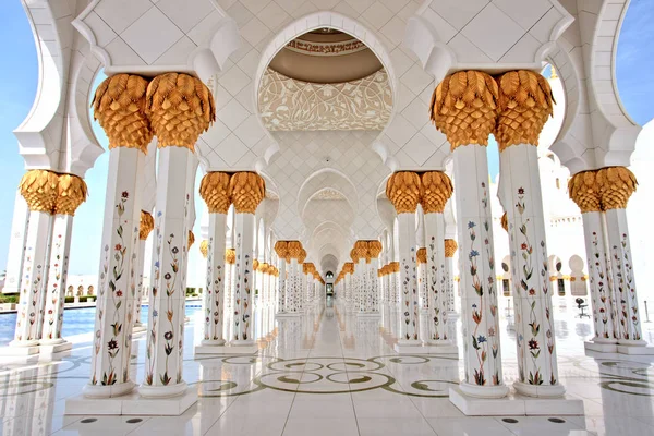 Velká Mešita Šejka Zayeda Abú Dhabi Interiéru — Stock fotografie