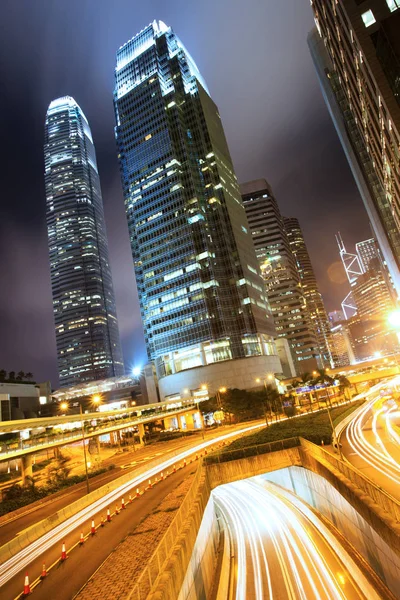 Hongkong Business Center Nacht — Stockfoto