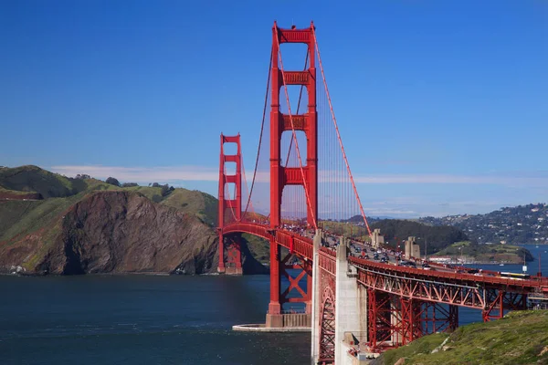 Мост Золотые Ворота Солнечный День Сан Франциско — стоковое фото