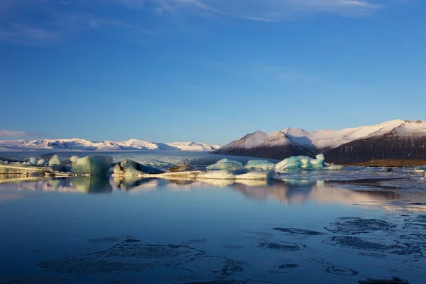 Eisberge Der Gletscherlagune Von Jokulsarlon Skaftafell Island — Stockfoto