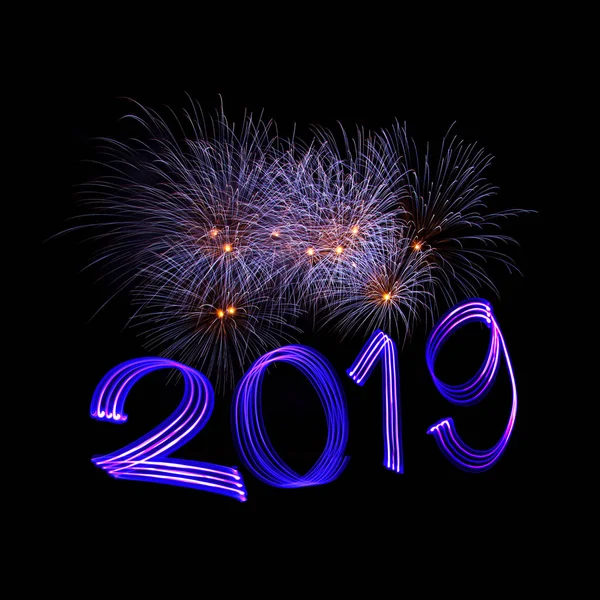 New Year Eve 2019 Fireworks — Stock Photo, Image