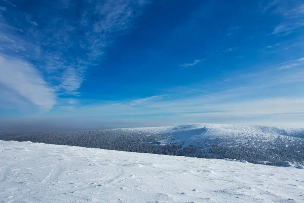 Μαγευτικό Χειμερινό Τοπίο Που Ανάβει Από Φως Του Ήλιου Δραματική — Φωτογραφία Αρχείου