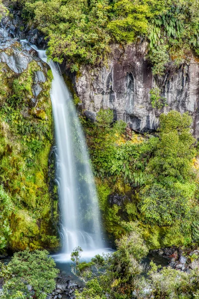 Schöner dawson fall im egmont nationalpark, neuseeland — Stockfoto