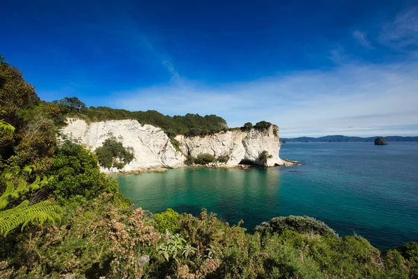 Prachtige kust rond pad naar Cathedral Cove op Coromandel Peni — Stockfoto