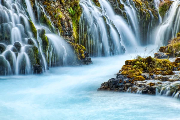 Wilder Bruarfoss Wasserfall Island — Stockfoto