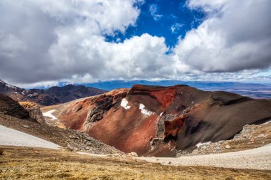Kırmızı krater Tongariro Ulusal Parkı, Yeni Zelanda'da