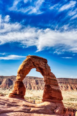 Hassas Arch Arches National Park, gündoğumu, Utah, ABD