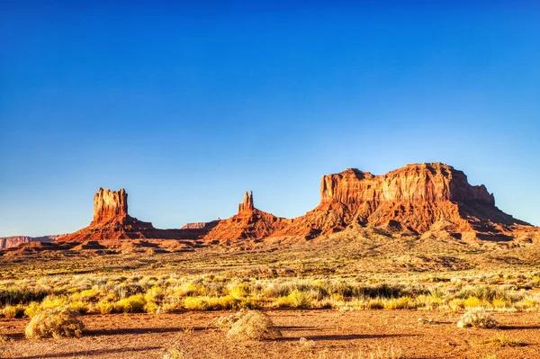 Monument Valley Parque Nacional Navajo Durante Día Soleado Frontera Utah — Foto de Stock