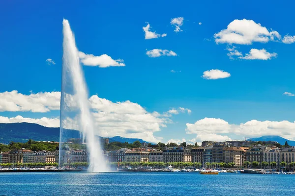 Cidade Genebra Durante Dia Ensolarado Verão Suíça Europa — Fotografia de Stock