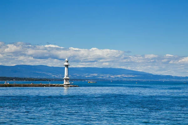 Geneve Cityscape Solig Sommardag Schweiz Europa — Stockfoto