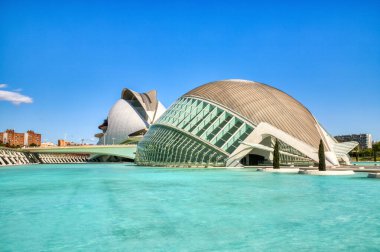Güneşli bir günde Palau de les Arts, Valencia 