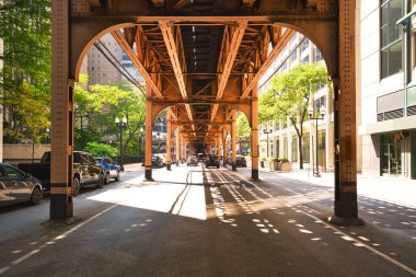 Şehir merkezindeki Chicago Metro Döngüsü, Illinois 