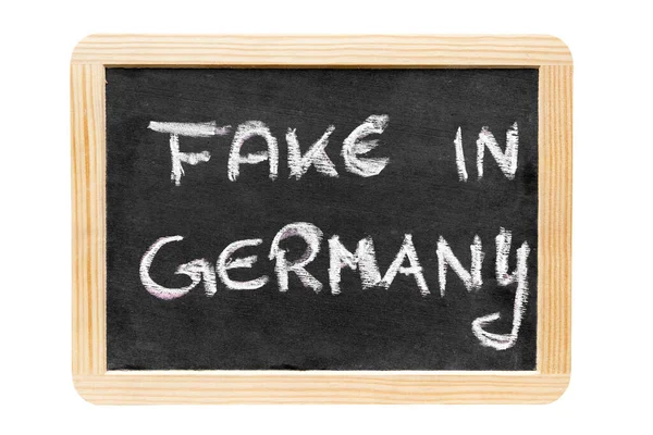 Tafel Isoliert Auf Weiß Mit Dem Satz Fake Deutschland — Stockfoto