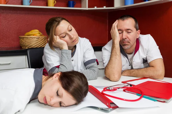Concept Tired Nursing Staff Suffering Burnout — Stock Photo, Image