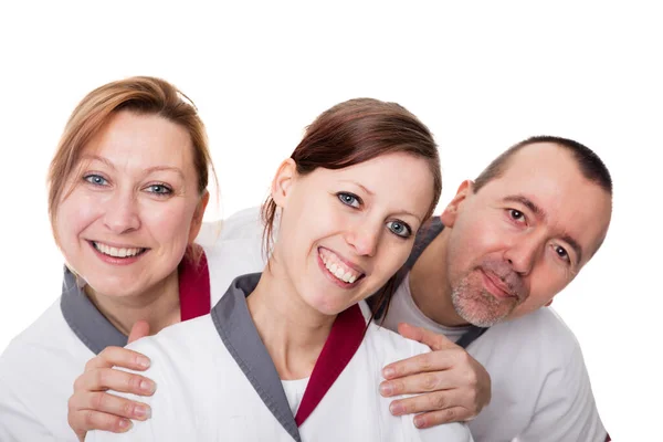 Nursing Staff Happy Isolated White — Stock Photo, Image