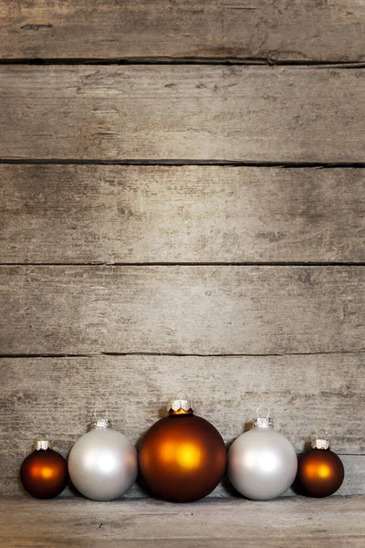 Fondo Vintage Madera Con Muchas Decoraciones Navidad — Foto de Stock