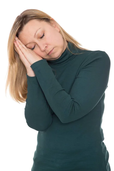 Young Woman Napping Few Minutes — Stock Photo, Image