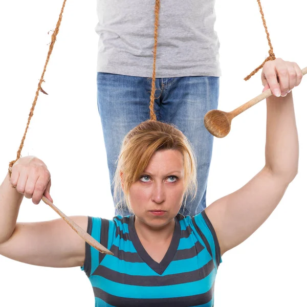 Woman Man Concept Equality Oppression — Stock Photo, Image