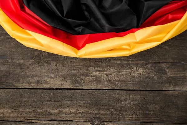 Deutschland Flagge Auf Holzgrund Mit Kopierraum — Stockfoto