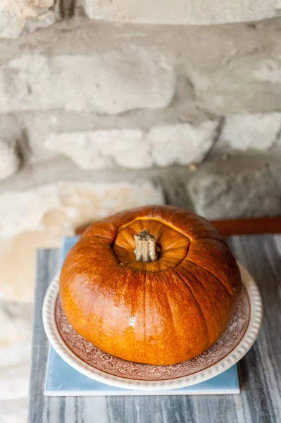 Gebackener Kürbis Mit Pilzen — Stockfoto