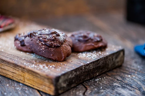Biscoitos Chocolate Fresco Para Natal — Fotografia de Stock