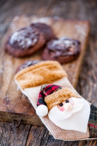 焼きたてのチョコレート クッキー クリスマス — ストック写真