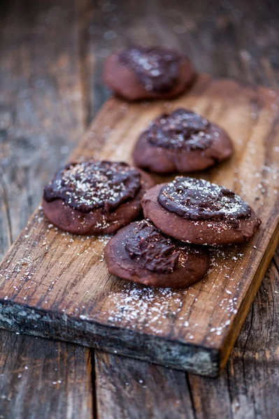 Biscoitos Chocolate Fresco Para Natal — Fotografia de Stock