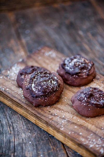 Biscoitos Chocolate Fresco Para Natal — Fotografia de Stock