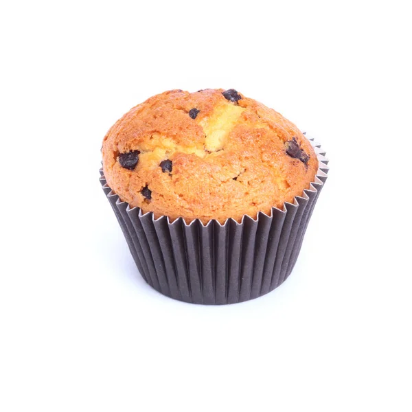 Verse zelfgemaakte cake en muffin op zak geweven structuur achtergrond. Selectieve aandacht. — Stockfoto