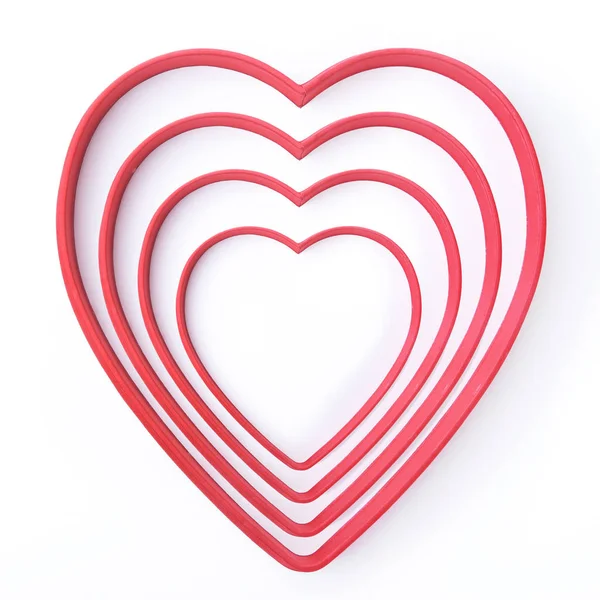 Fondo concepto celebración día de San Valentín. Corazón de cinta roja . — Foto de Stock