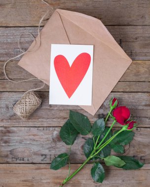 Mevcut kart gül desenli ahşap tablo