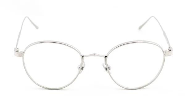 Γυαλιά Λευκό Φόντο Πλαϊνή Όψη — Φωτογραφία Αρχείου