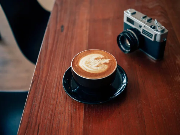 Coffee Latte Art Coffee Shop Cafe — Stock Photo, Image