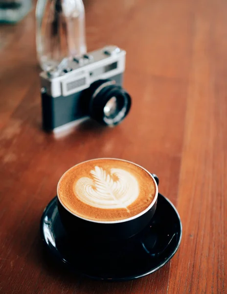 Kawa Latte Art Kawiarni Café — Zdjęcie stockowe