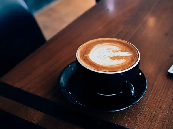 Kaffee Latte Kunst Café — Stockfoto