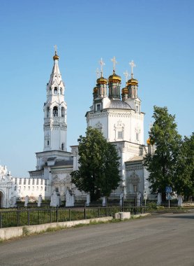 Beyaz görkemli Se Cathedral eski Goa (Goa Velha). Hindistan, Ağustos 2018 alınan