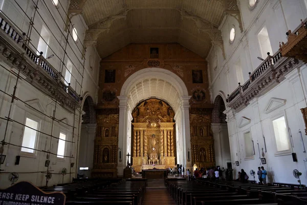 Old Goa India November 2017 Interior Basilica Bom Jesus — Stock Photo, Image