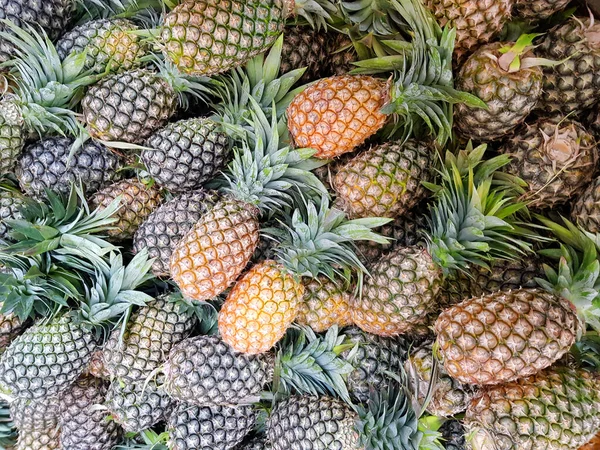 Pineapple Background Horizontal Close — Stock Photo, Image