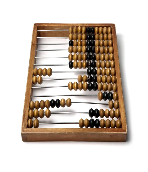 Wooden Abacus Isolated White Background Stock Image