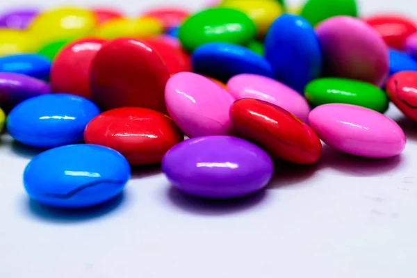 Bunch Colorful Shiny Choclates — Stock Photo, Image