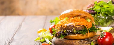 Lezzetli simit burger